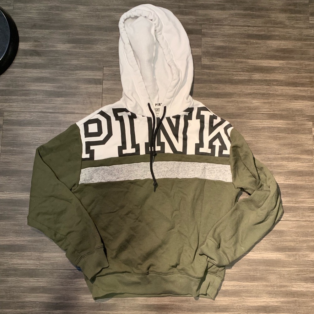PINK Victoria’s Secret Olive Green Hoodie